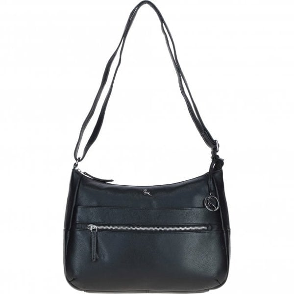 Ashwood Real Leather Shoulder Bag with Zip & Magnetic Pocket: Meath