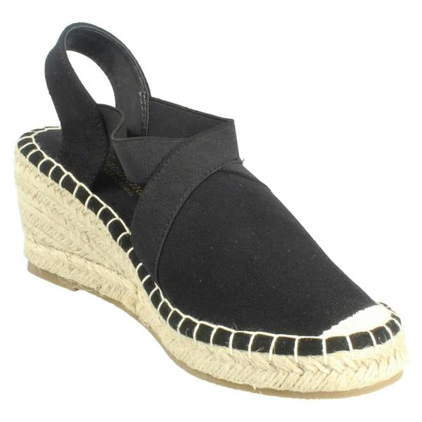 Savannah Ladies Savannah Casual Wedge Heeled Wide Fit Slip On Sandals F2310