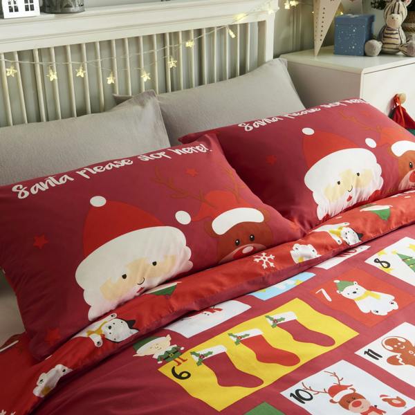Smart Living Advent Calendar Reversible Polycotton Duvet Set- Multi