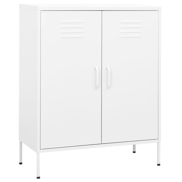 Berkfield Storage Cabinet White 80x35x101.5 cm Steel