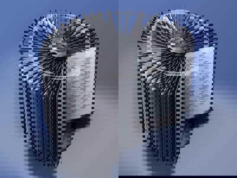 Durable SHERPA CAROUSEL 360 Desk Display Panel Stand | 40 Panels | A4 Black