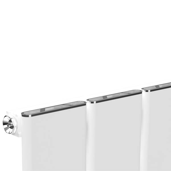 MYHOMEWARE 1022mm x 600mm Single Aluminium Panel Radiator in White - Model Lena - Wall-mounted