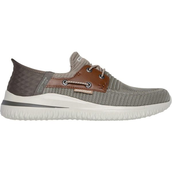Skechers Delson 3.0 Roth Textile Men's Taupe/Brown Trainers