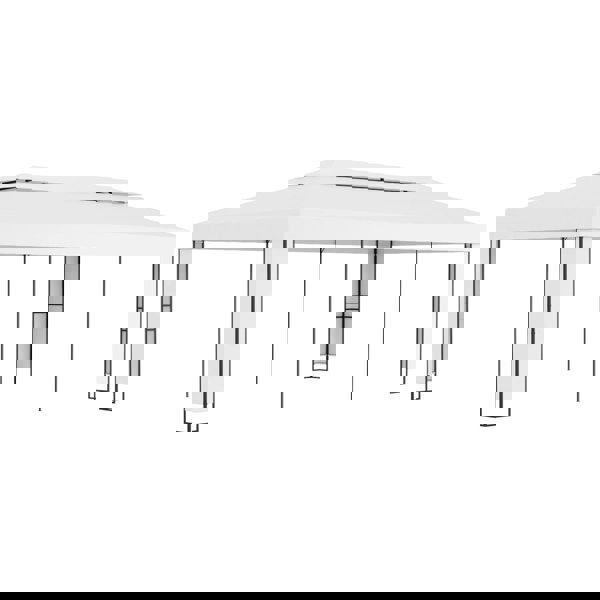 Berkfield Gazebo with Double Roof 3x6 m White