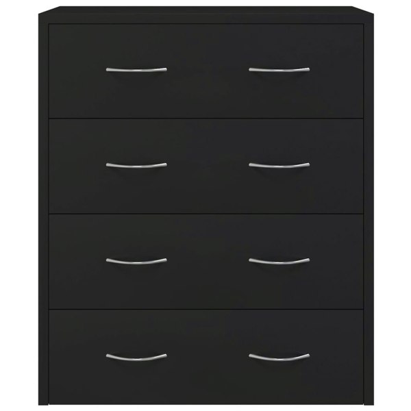 Berkfield Sideboard with 4 Drawers 60x30.5x71 cm Black