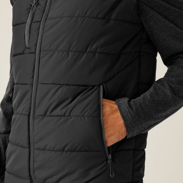 Regatta Mens Navigate Thermal Body Warmer - Black Seal Grey