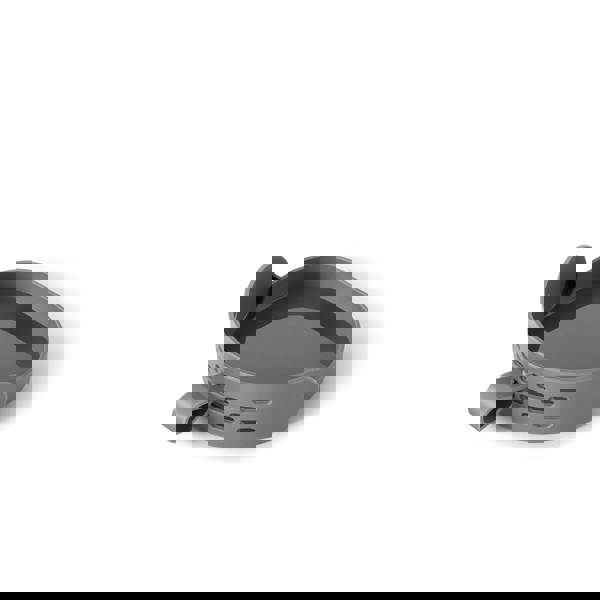 Nicoman Round White Toilet Brush & Holder With Silicone Head and Dry Pad