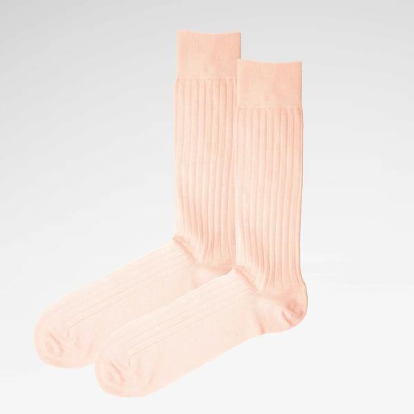 Jemsox Rose Pink Recycled Rib Mens Socks | Bold, Sustainable Style