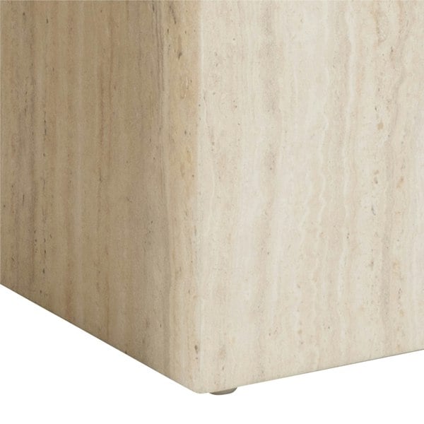Furniture To Go Dice Square Coffee Table Set in Light Travertine Effect