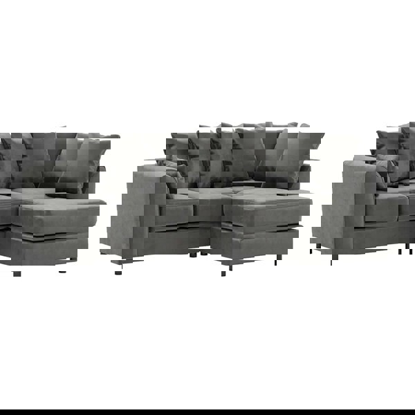 Furnishings For Less Brooklyn Full Foam Plush Velvet Corner Sofa