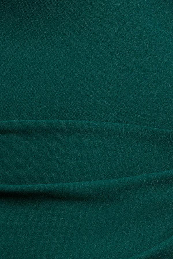 One Shoulder Twisted Bardot Asymmetric Mermaid Maxi Dress - Emerald Green DR4910