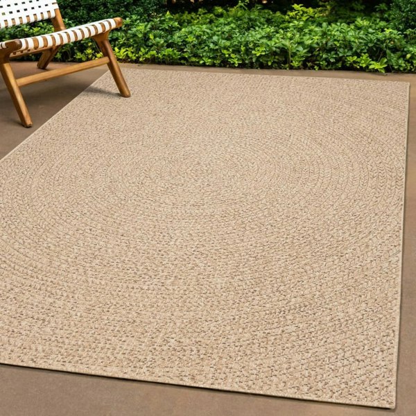 Berkfield Rug 200x290 cm Jute Look Indoor and Outdoor