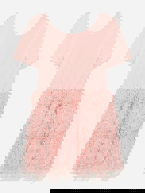 Self Portrait Girls Sequin Dress in Pink