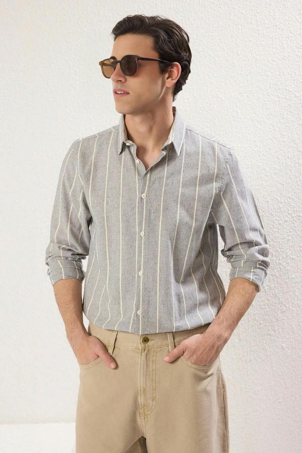 WOVCOR Linen Look Men’s Shirt