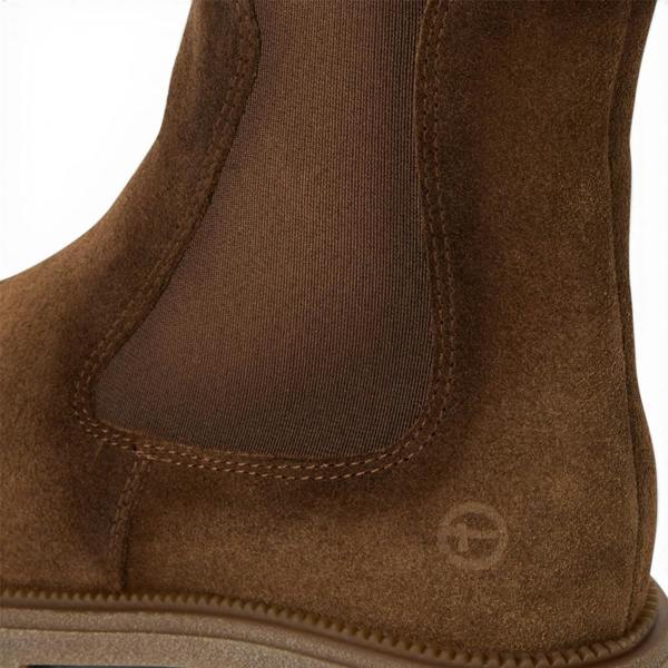 Tamaris Womens Brown Leather High Chelsea Ankle Boots - 25427-41