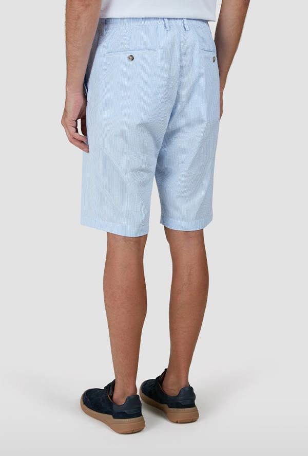 Paul & Shark Men's Riveria Seersucker Cotton Bermuda Shorts