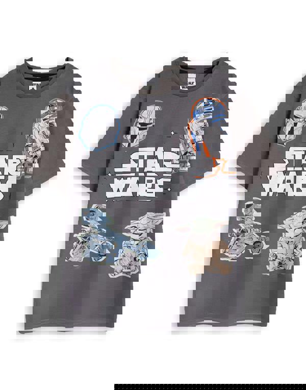 Star Wars Unisex Kids Grey Character Short Sleeve Long Leg Pyjama Set