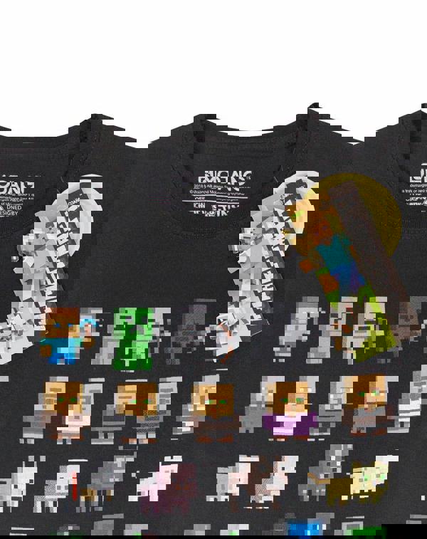 Minecraft Boys Black Sprites Short Sleeved T-Shirt