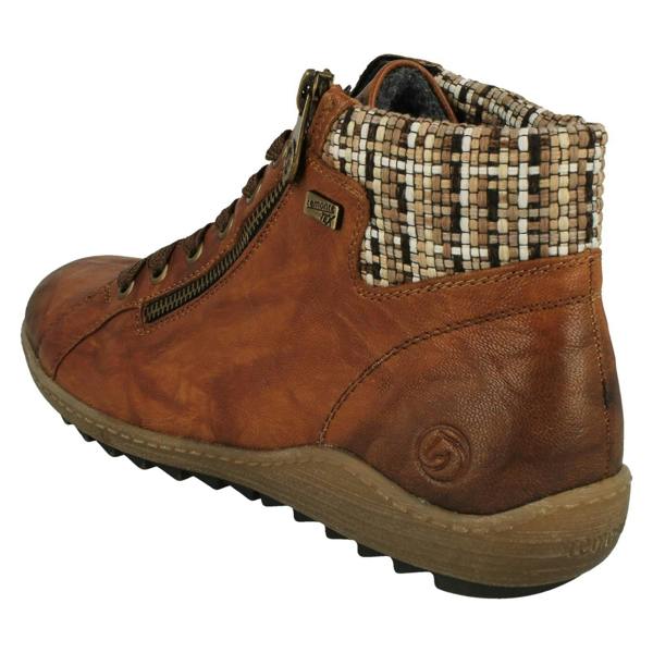 Remonte Ladies Rieker Warm Lined Woven Cuff Remonte-Tex Ankle Boots R1485