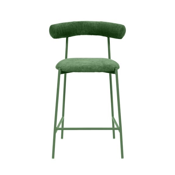 Furniture Edit Liliana Forest Green Velvet Counter Stool