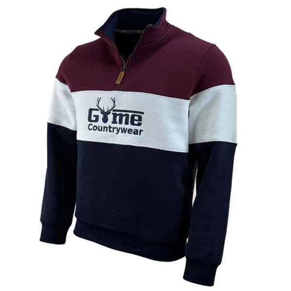Game Technical Unisex Countrywear Pullover Maroon, White, Navy, men's quarter zip pullover sweatshirt 