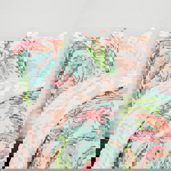 Smart Living Luxury Super Soft Reversible Exotic Palms Duvet Cover with Pillowcase