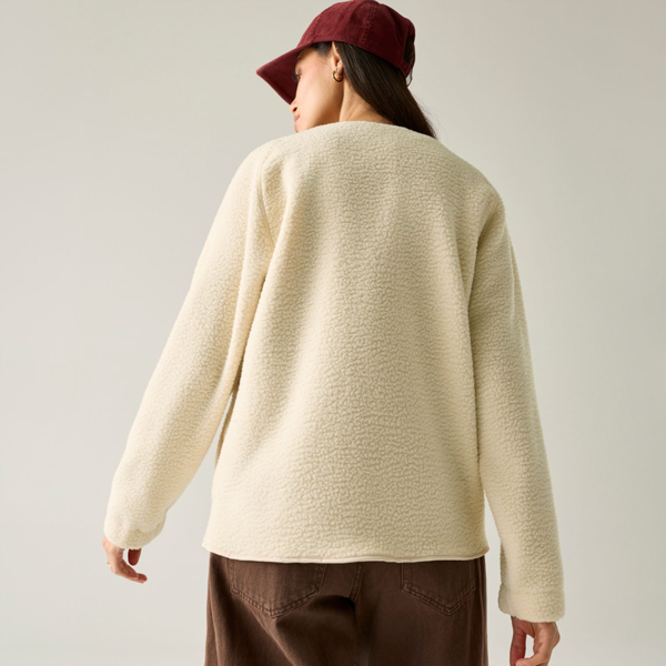 Regatta Womens Lea Borg Snap-Front Fleece - Light Vanilla