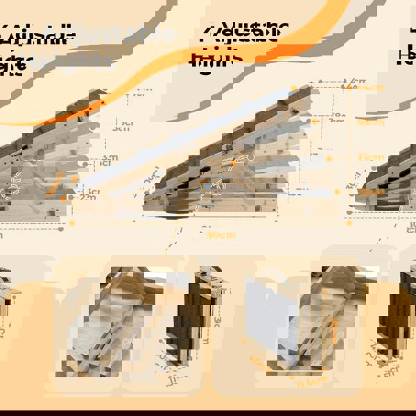 Skylos Adjustable Dog Pet Ramp Foldable Stairs Non-Slip Ramp for Car Bed Sofa