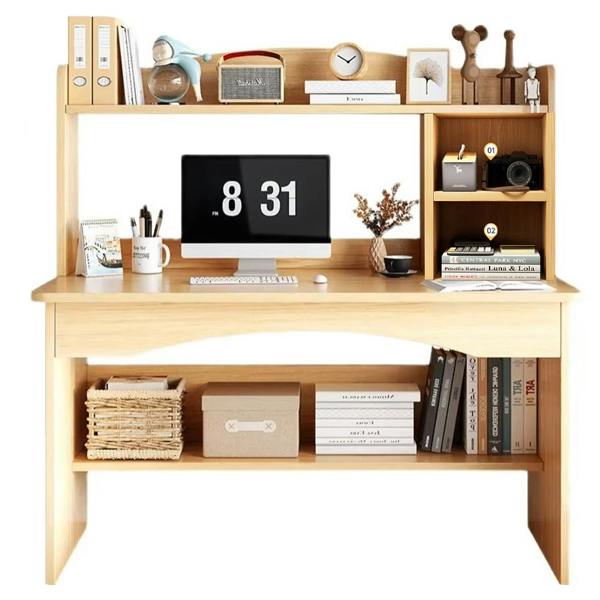 Havendro Computer Desk with Storage Shelves Wooden Home Office Study Laptop Writing Workstation