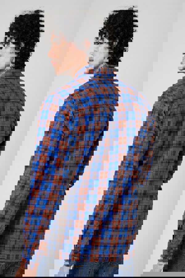 ENORSIA Men's Yarn Dyed Flannel Shacket