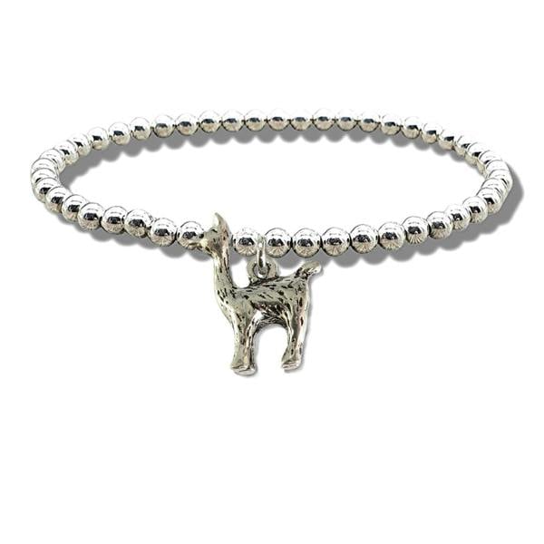 Aye Do Gifts Llama Silver Beaded Bracelet
