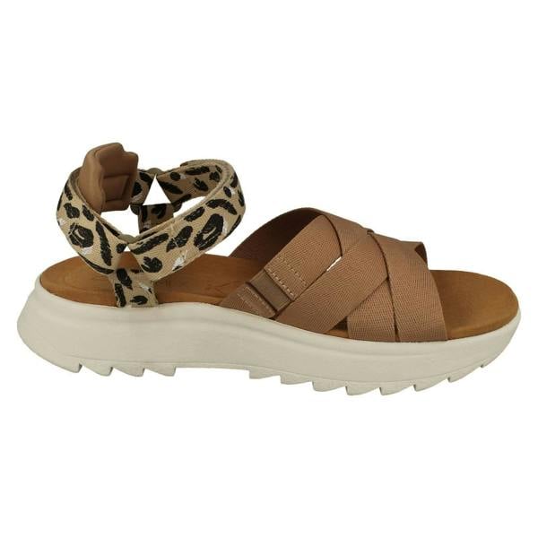 Clarks Ladies Clarks Strappy Detailed Platform Sandals DashLite Cross
