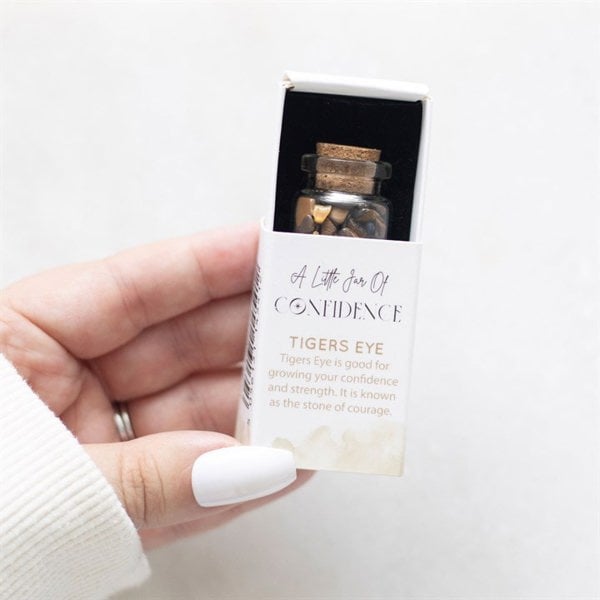 Serano Jar of Confidence Tiger's Eye Crystal in a Matchbox