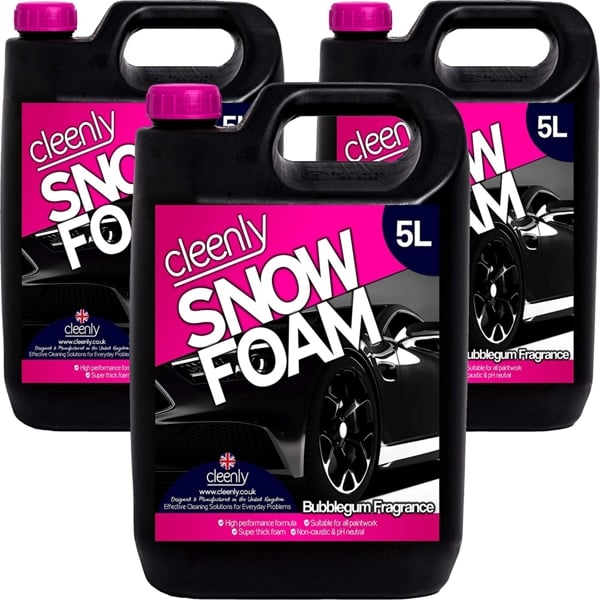 Cleenly Bubblegum Snow Foam - High Performance Formula with Super Thick Foam - Non Caustic & pH Neutral 15L