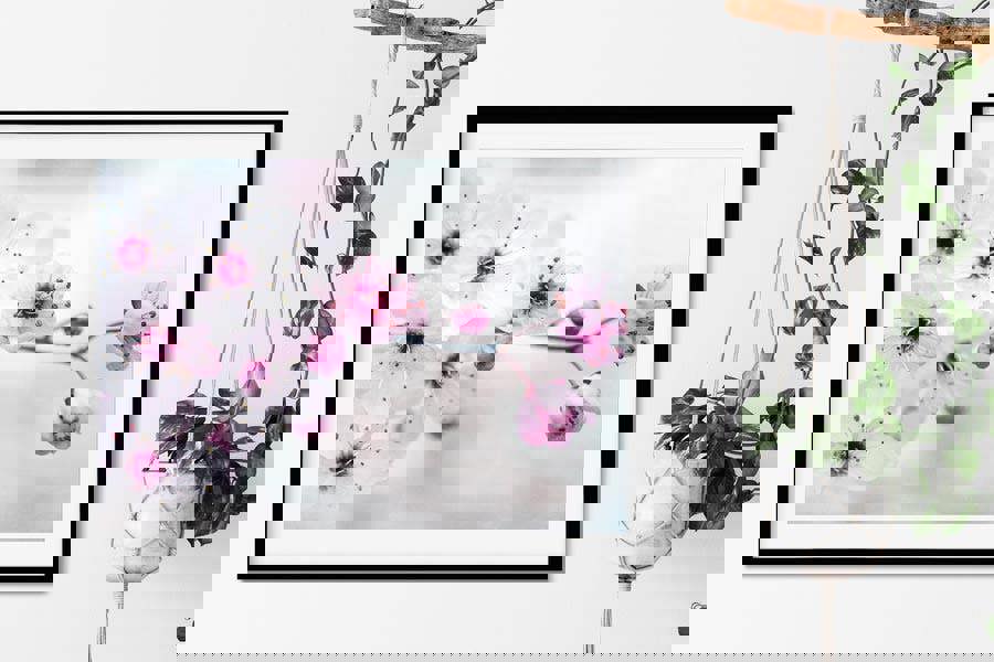 cherry blossom flower print on canvas