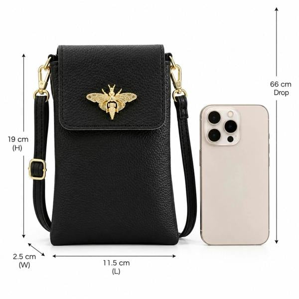 Love EMVY Italian Leather Bee Phone Bag