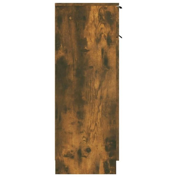 Berkfield Bathroom Cabinet Smoked Oak 32x34x90 cm Engineered Wood