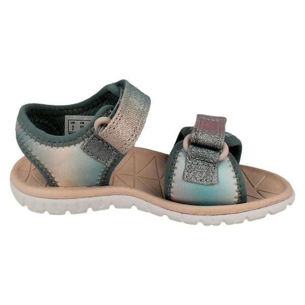 Clarks Kids Clarks Pattern Detailed Adjustable Sandals - Surfing Tide T