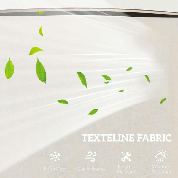 Beige textilene fabric panel with cool-touch and quick-dry design