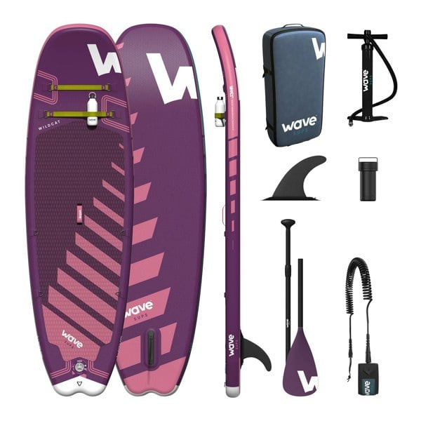 Wildcat SUP | Inflatable Stand-Up Paddleboard | Surf SUP Package | 8.6ft | Purple - Wave Spas Inflatable, foam Hot Tubs