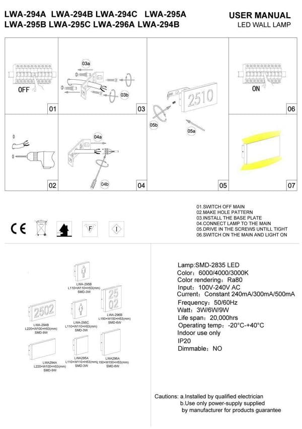 LED disabled toilet sign installation guide