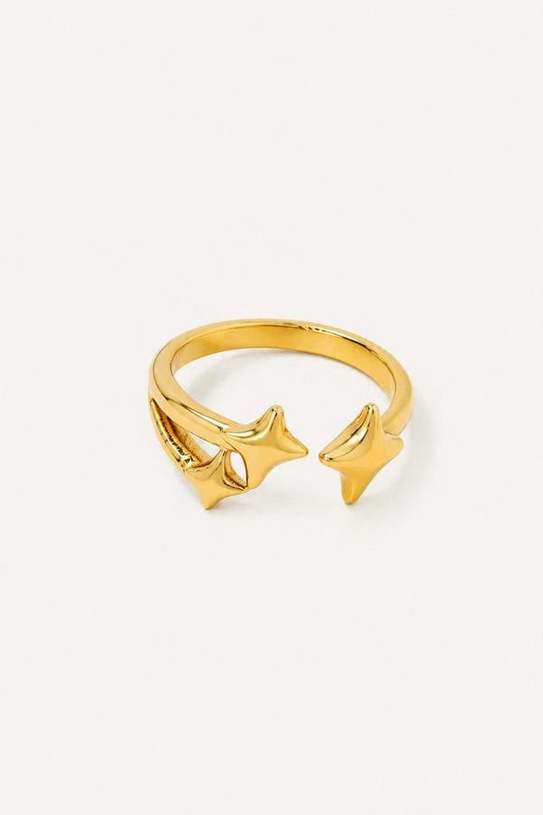 Serla Gold Plated Star Ring