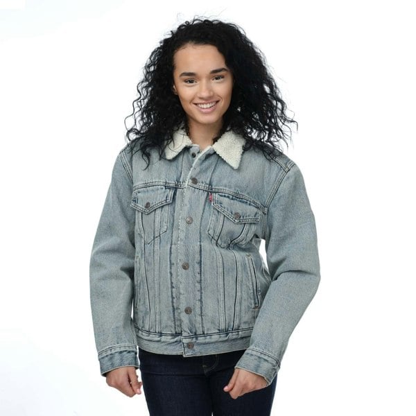 Levis Womens/Ladies Ex-Boyfriend Sherpa Trucker Jacket - Denim