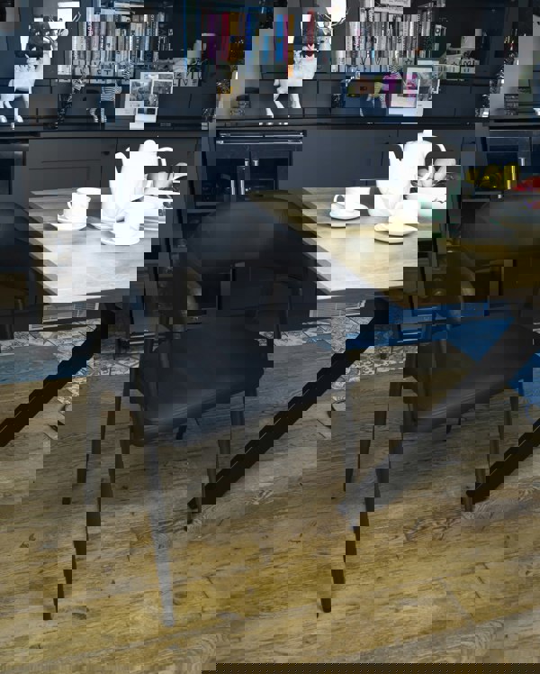 MMT Furniture Designs Dining Chairs Set of 2, Wrap Around Armchair, Vintage Design in Tan, Grey, or Black for Sophisticated Spaces (Black)