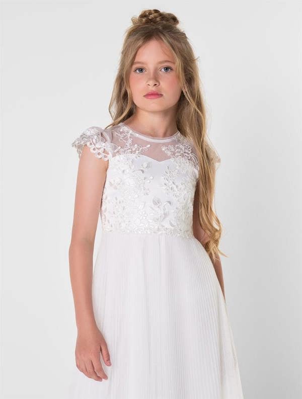 Girls white prom dress