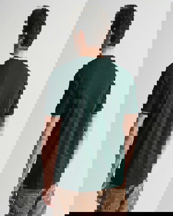 GANT Mens Regular Fit Short Sleeve Shield Logo T-Shirt - 374 Tartan Green