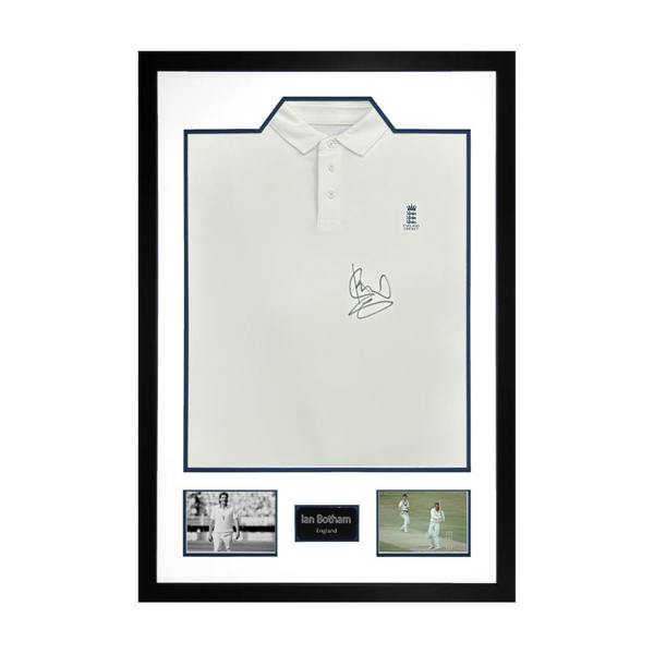 Ian Botham Signed England Shirt Premium Frame
