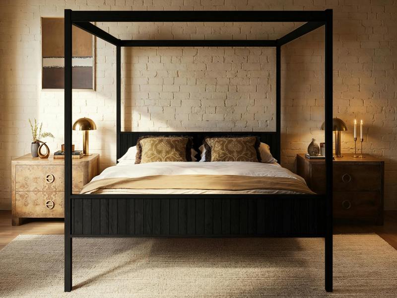 Flair Maddy 4 Poster Bed Black