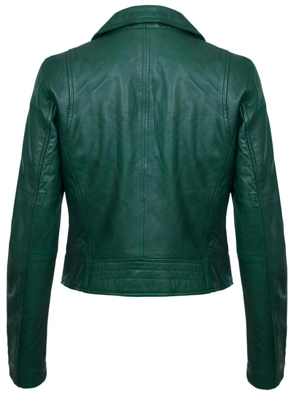 Womens Classic Leather Brando Biker Jacket-Loughton - Upperclass Fashions 