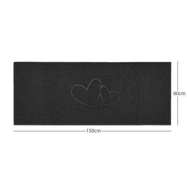 Nicoman "Double Heart" Embossed Loofah Textured Spaghetti Doormat